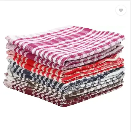 Check Cotton Kitchen Towel Multicolor Cloth Napkins 12 pcs - Master