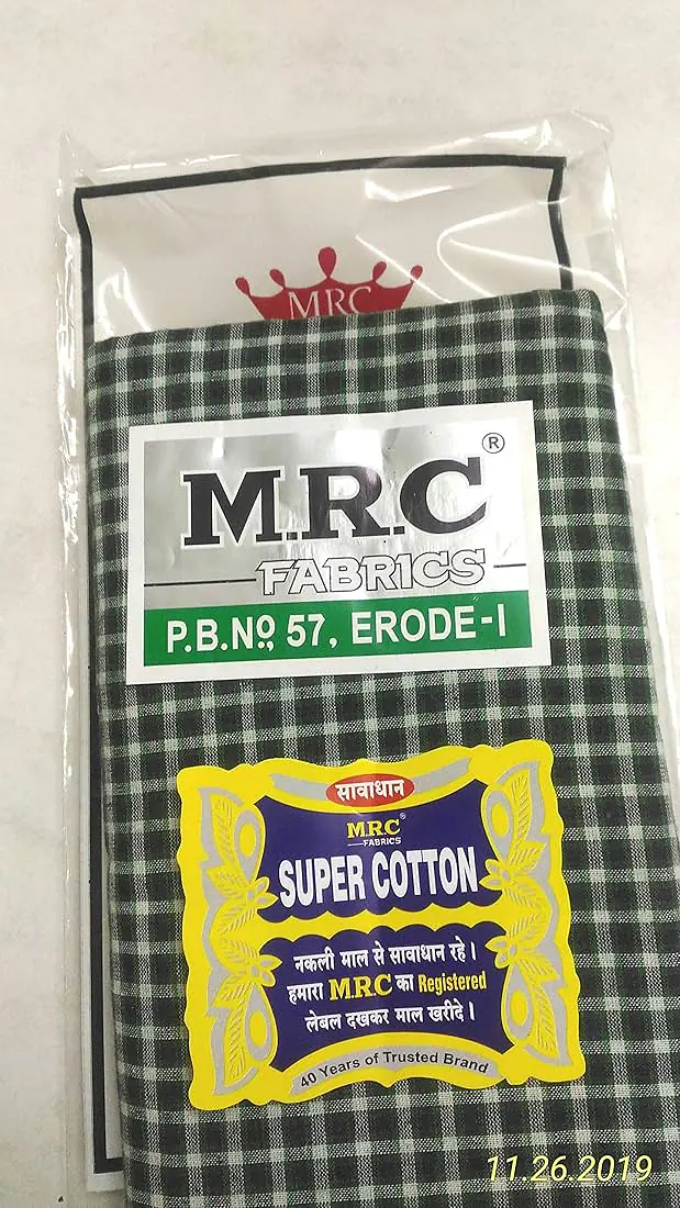 2m Checked Cotton Mens Lungi set of 2 - Master